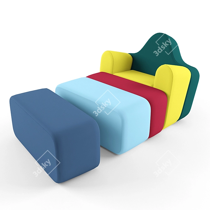 Sleek and Stylish Ligne Roset SLICE 3D model image 1