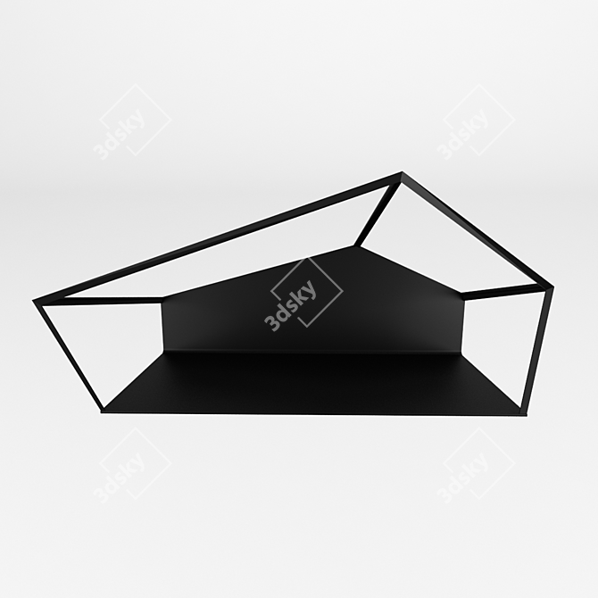 Minimalistic Wall Mounted Shelf 3D model image 1