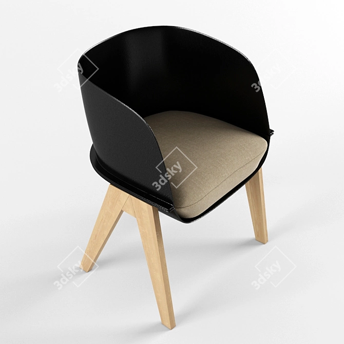 Contemporary Bridge Lucia Dining Chair 3D model image 2