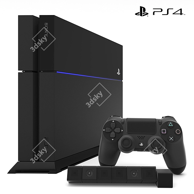 Next-Level Gaming with SONY PS4 3D model image 1