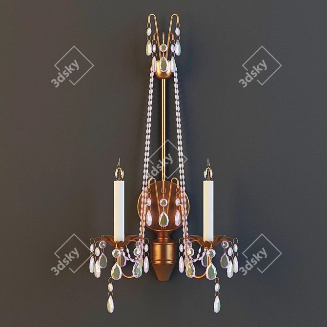 Elegant Frances Wall Sconce 3D model image 2