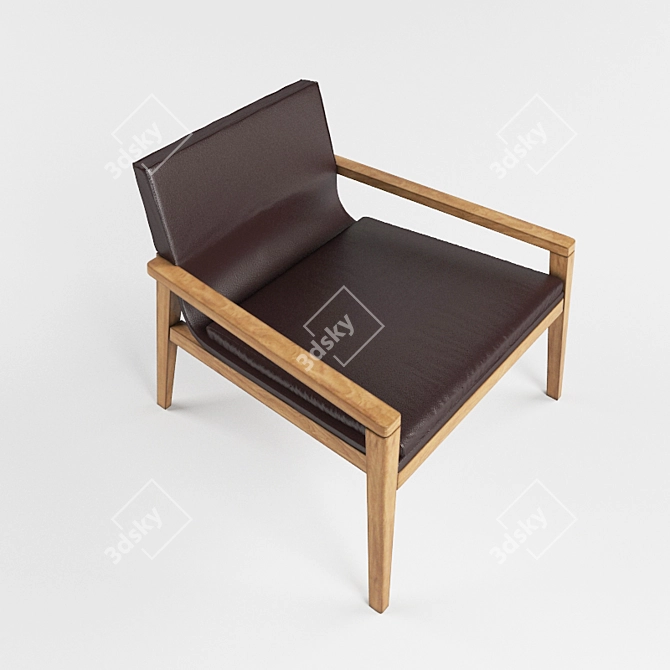 Elegant and Comfortable: LYL Armchair 3D model image 3