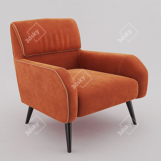 Gamma Giselle PNA Armchair 3D model image 1