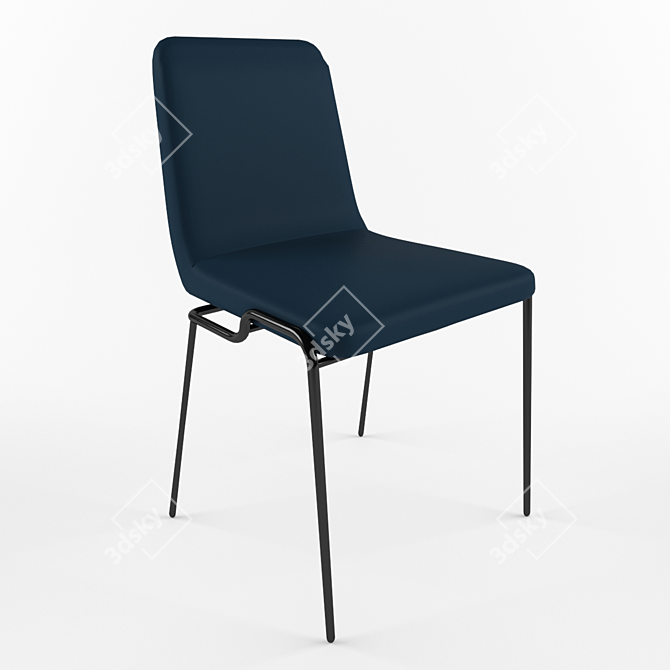 Modern Minimalist Naoshima Chair 3D model image 3