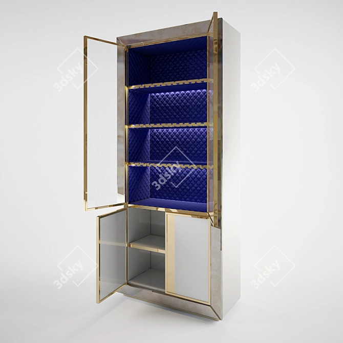 Contemporary Showcase 99: L120xW45xH220cm 3D model image 2