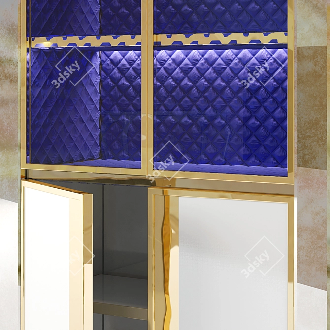 Contemporary Showcase 99: L120xW45xH220cm 3D model image 3