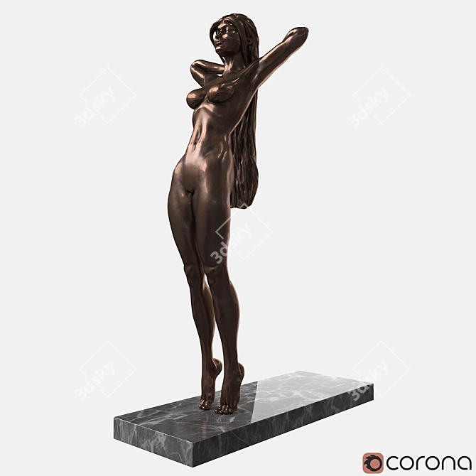 Elegant Statuette: Turbosmuf and Displace for Perfection 3D model image 1