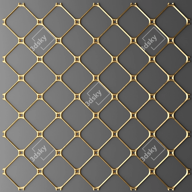 Modern Mesh Panel Grille 3D model image 1