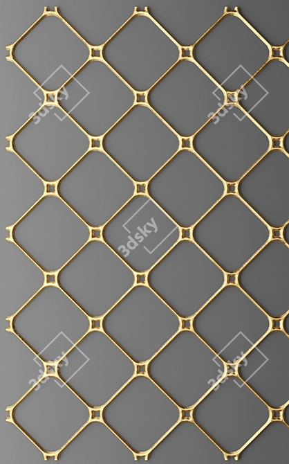 Modern Mesh Panel Grille 3D model image 2