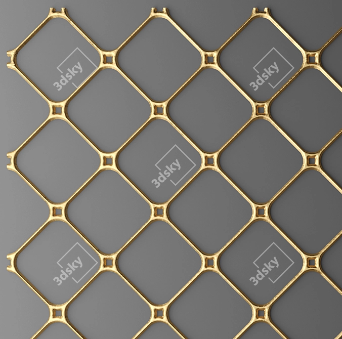 Modern Mesh Panel Grille 3D model image 3