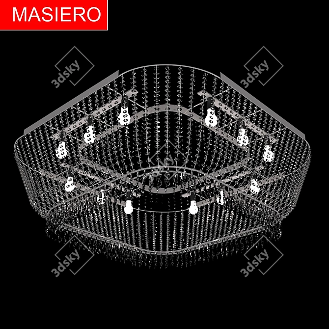 Elegant Crystal Chandelier - Masiero 60461 3D model image 1