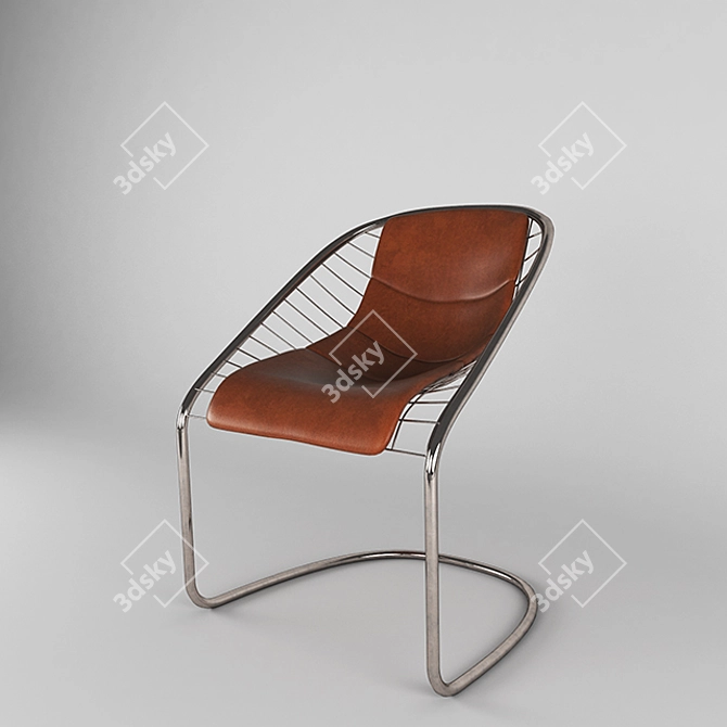 Elegant Cortina Chair: Style & Comfort 3D model image 1