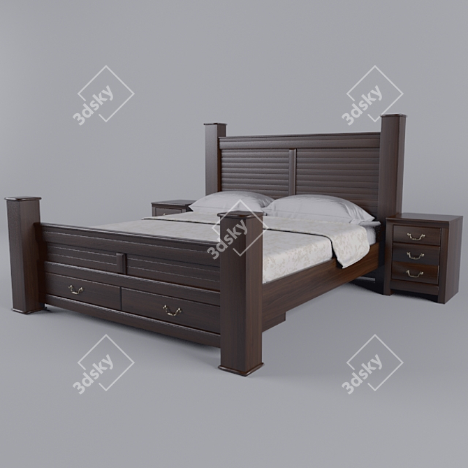 Exquisite Quinden Storage Bedroom 3D model image 1