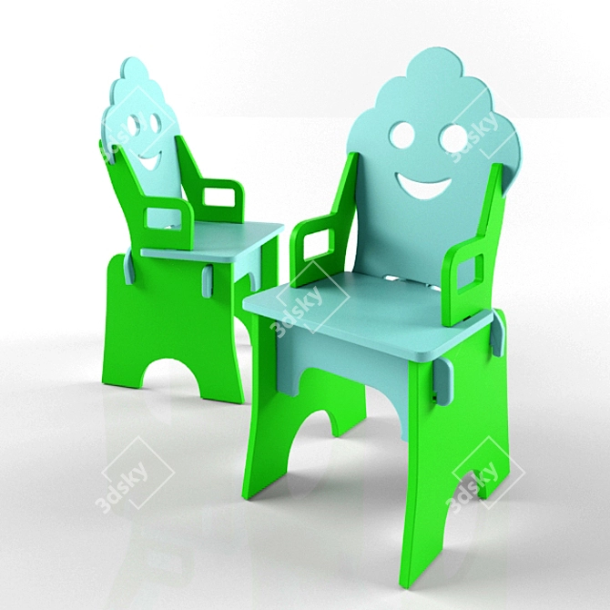 Magical Gnome Table & Chair Set 3D model image 2