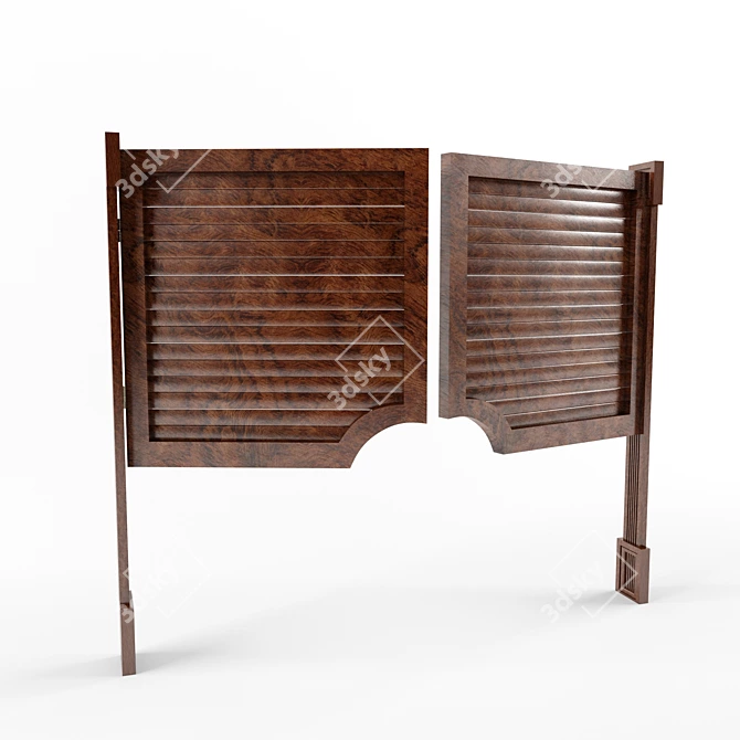 Saloon Swing Doors 3D model image 1