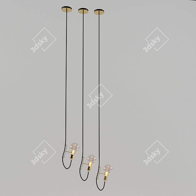 Brazillian Designer Pendent 3D model image 1