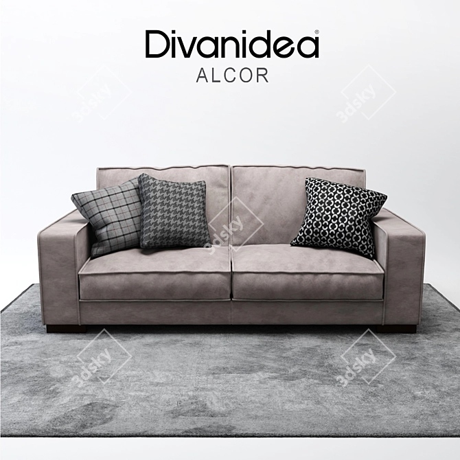 Luxury Italian Style Sofa Divanidea Alcor 3D model image 1