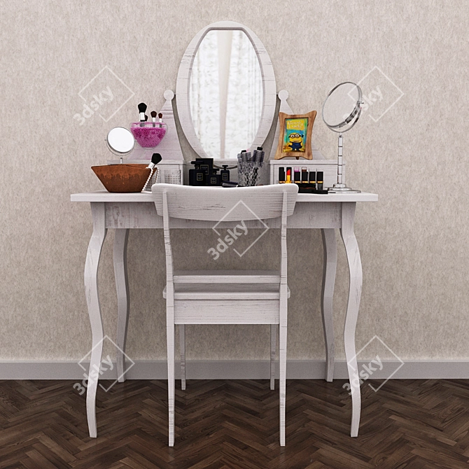 Elegant Vanity Set: The Ultimate Dressing Experience 3D model image 1