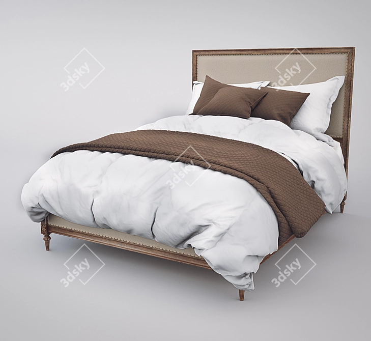 Elegant MAISON Bed Set 3D model image 1