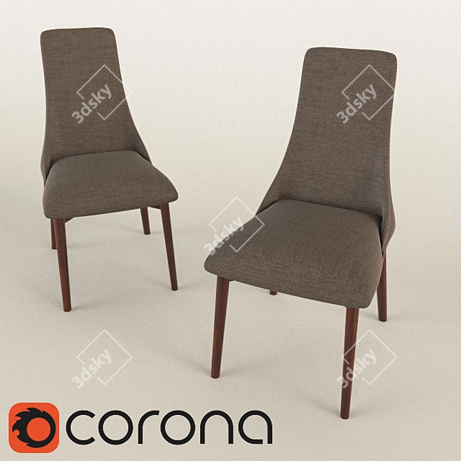 Elegant ETOILE Chair by Calligaris 3D model image 1