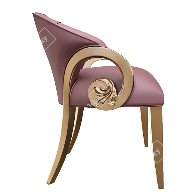 Elegant Floral Boutique Chair 3D model image 3