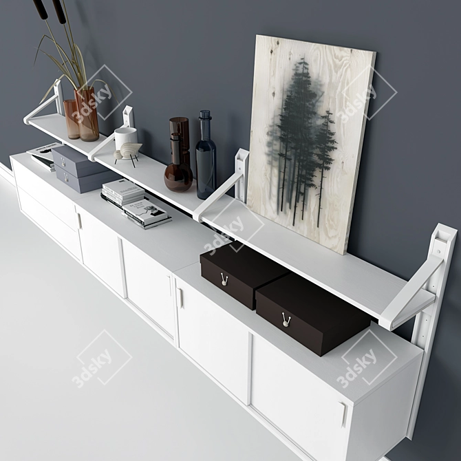 Modular Nurmela Link Furniture: Elegant Decor 3D model image 2