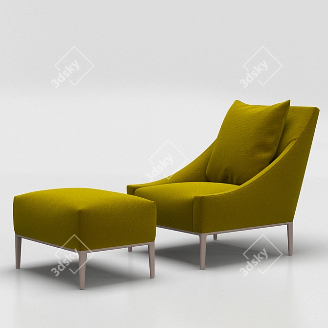 Elegant Jean Armchair by B&B Italia 3D model image 2