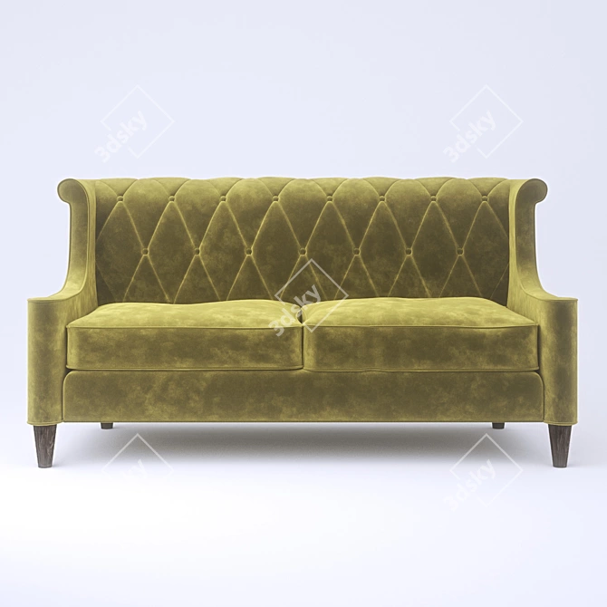 Luxury Velvet Love Seat 3D model image 1