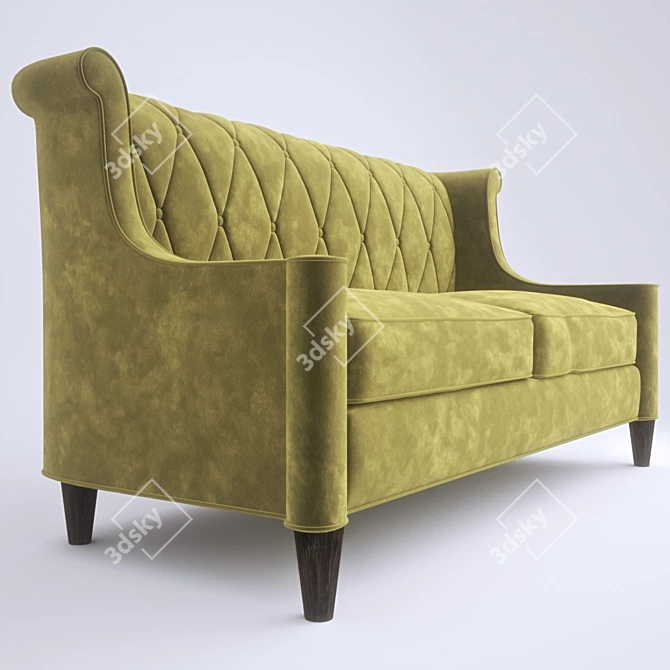 Luxury Velvet Love Seat 3D model image 2