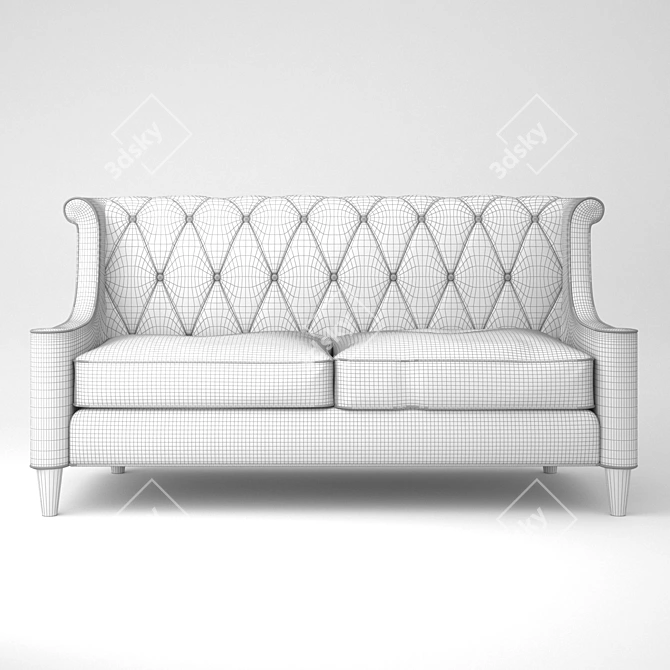 Luxury Velvet Love Seat 3D model image 3