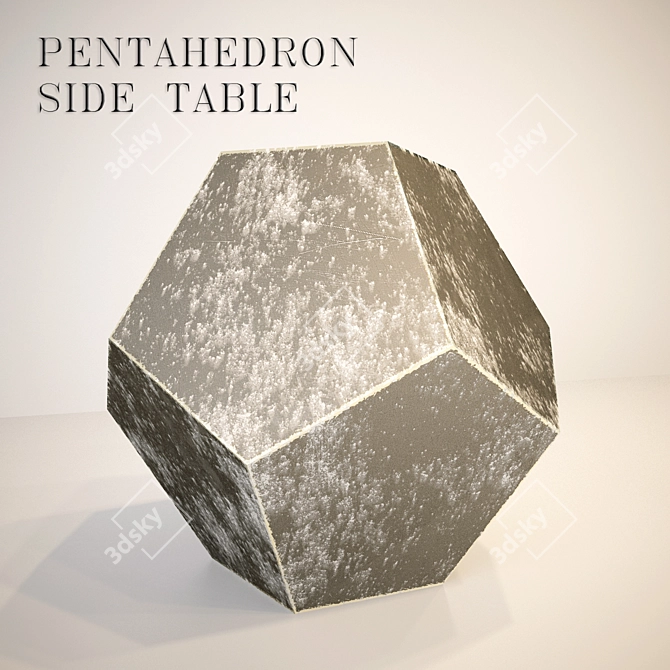 Pentahedron Metal Side Table 3D model image 1