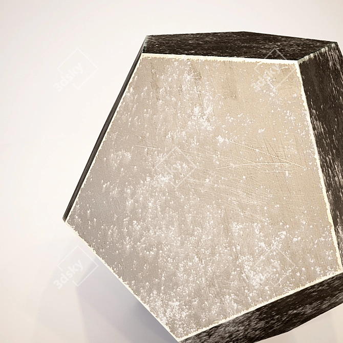 Pentahedron Metal Side Table 3D model image 2