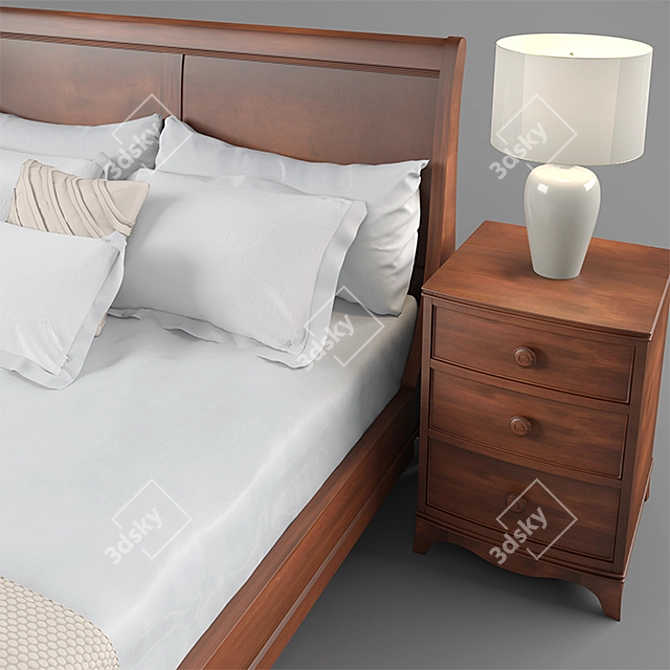 Laura Ashley Broughton Bed: Elegant and Timeless 3D model image 2