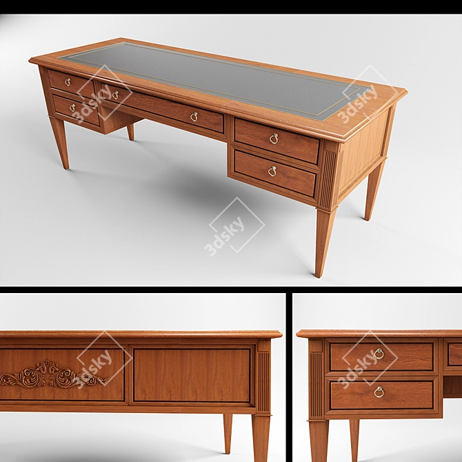 Elegant Classic Desk 3D model image 1