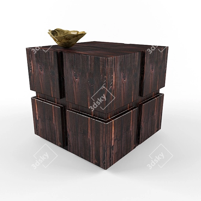 Japanese Shou Sugi Ban Spot Table 3D model image 1