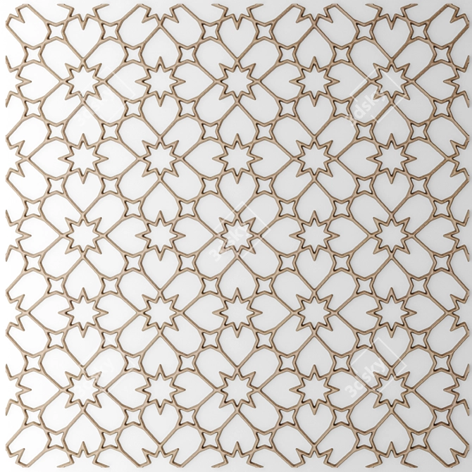 Tiled Panel Grille 3D model image 1