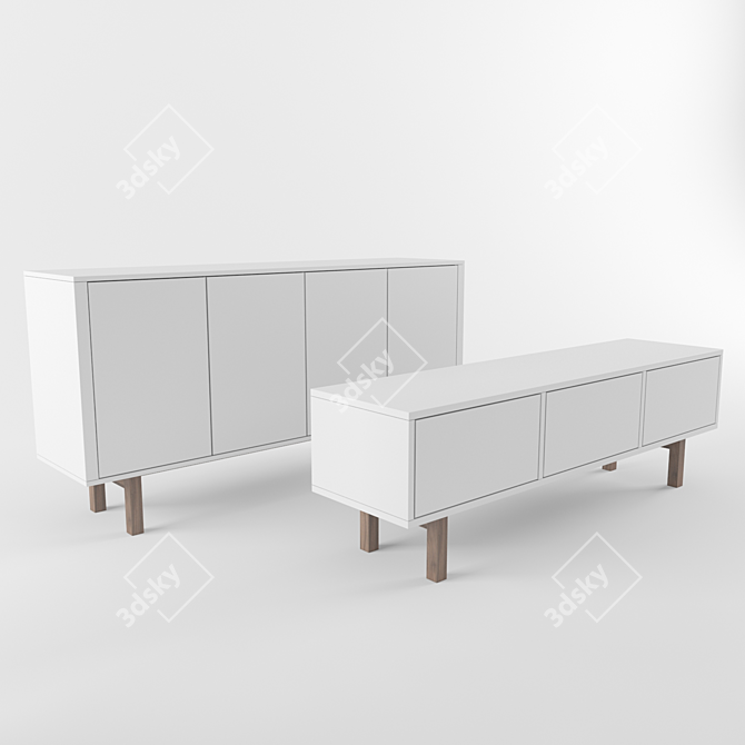 IKEA Stockholm TV Console 3D model image 1