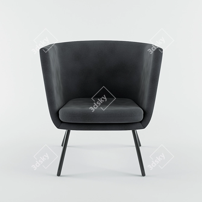 Modern Comfort: H57 Easy Chair 3D model image 2