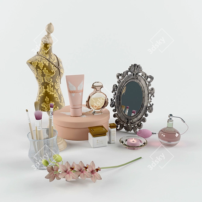 Orchid Bliss: Luxury Decor Set 3D model image 3