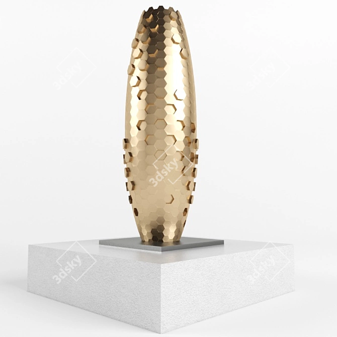 Elegant Glass Vase by Michael 3D model image 2