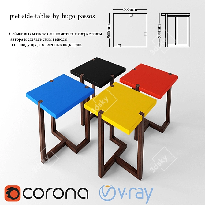 Conceptual Inspired Stool | 4 Colors 3D model image 1