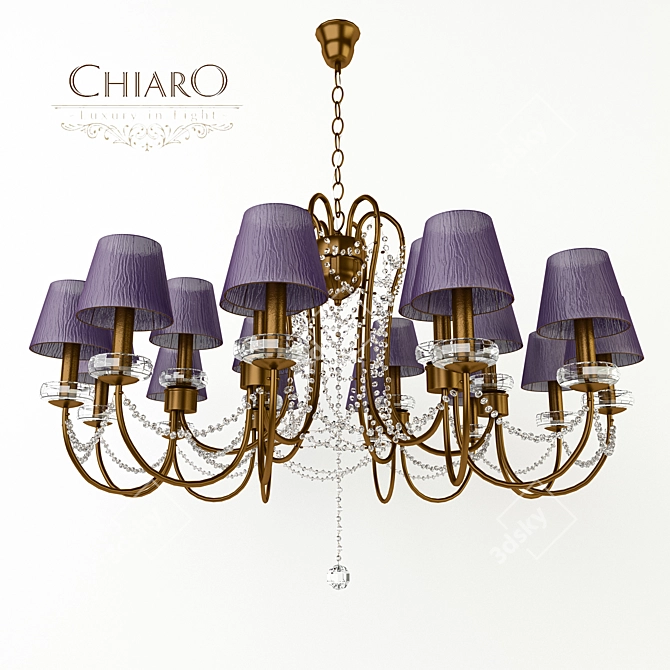 Valencia 4 Hanging Chandelier 3D model image 1