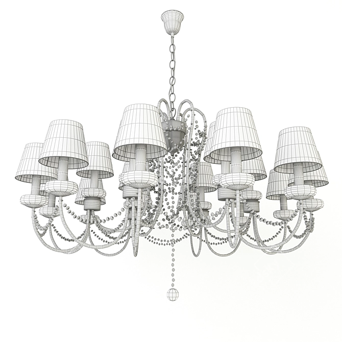 Valencia 4 Hanging Chandelier 3D model image 2