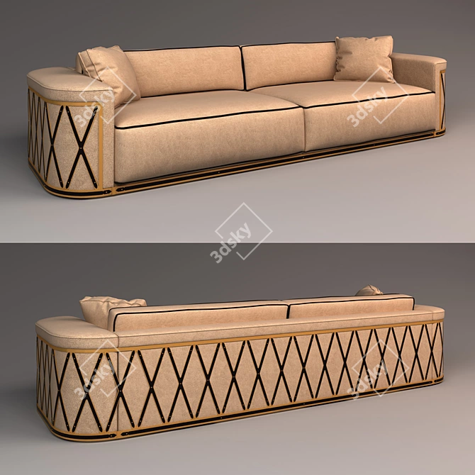 Luxury Visionnaire Kingsley Sofa 3D model image 1