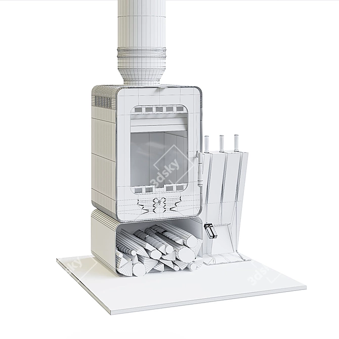 Compact and Powerful Lava 6 Stove 3D model image 3