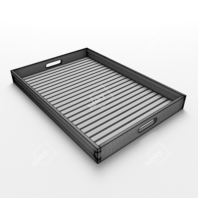 Sleek Azteck Tray: Modern Functionality & Style 3D model image 3