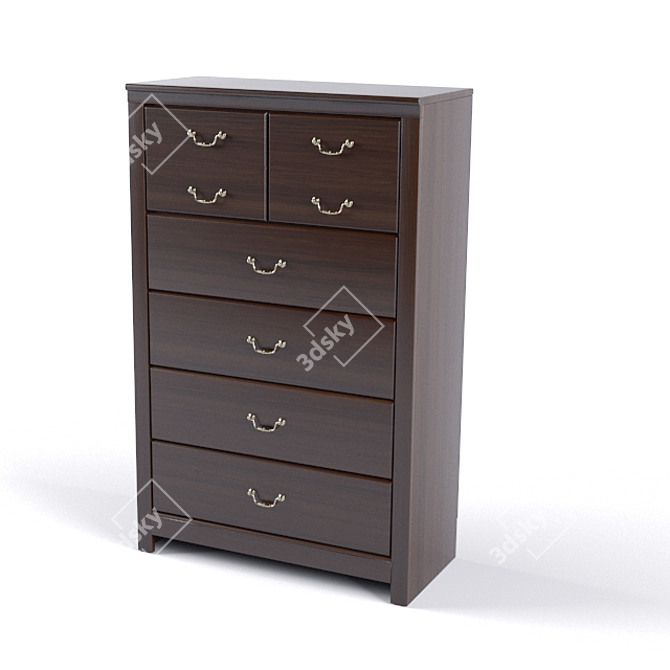 Quinden 5-Drawer Chest - Ashley Furniture 3D model image 1