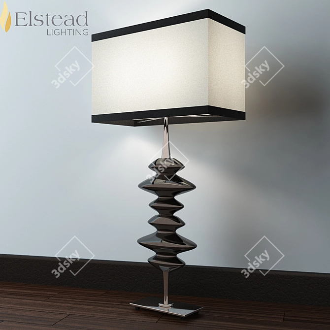 Modern Black Table Lamp - Elstead Alexander 3D model image 1