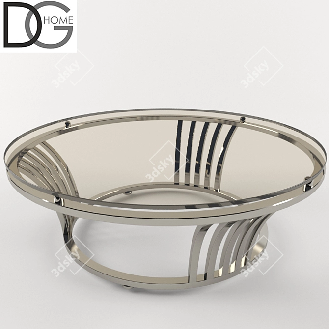 Contemporary Glass Coffee Table 3D model image 1