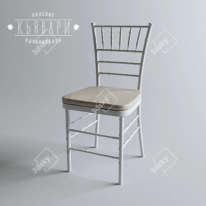Elegant Aluminum Chiavari Chair 3D model image 1
